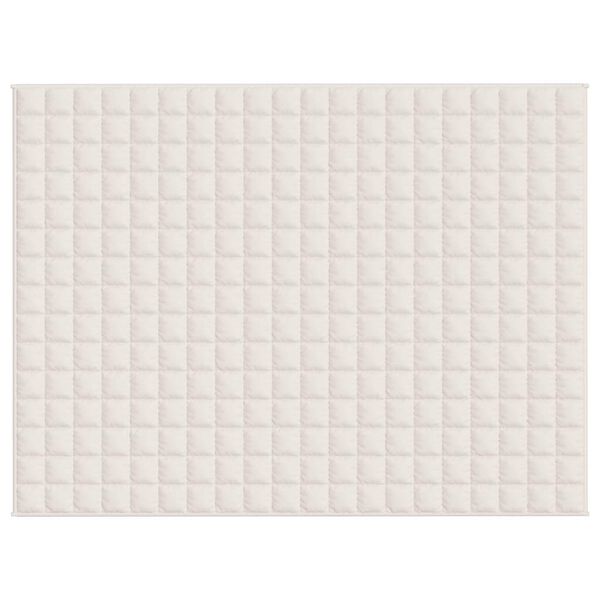 vidaXL smaguma sega, gai&scaron;as krēmkrāsas, 150x200 cm, 7 kg, audums