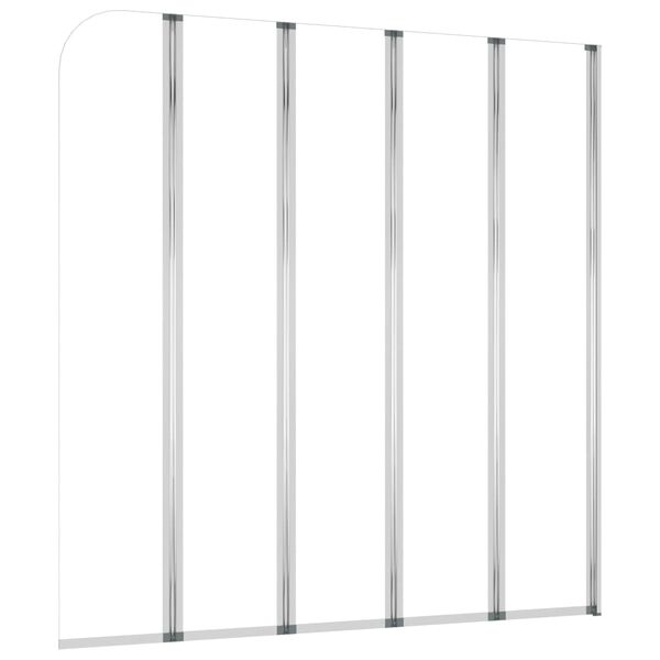 vidaXL vannas siena, 120x140 cm, rūdīts stikls, caurspīdīgs