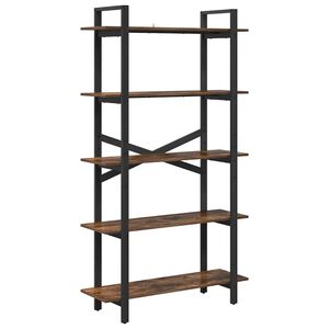 vidaXL Grāmatu plaukts 5 līmeņi 100 x 33,5 x 178 cm Inženierijas koks