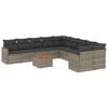 vidaXL Patio Sofa Set 10-vietīgs Grey