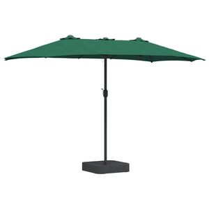 vidaXL Dārza parasols Zaļa 385 x 209 x 244 cm Poliesters