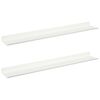 vidaXL Peldējo&scaron;ais plaukts 2 pcs Balts 60 x 9 x 2,5 cm Tērauds