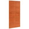 vidaXL &Scaron;ķūņa durvis Vaska brūna 100 x 208 cm Priedes masīvkoks