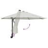 vidaXL Dārza parasols Bežs un melns 248 x 248 x 148 cm