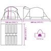 vidaXL ģimenes telts 8 personām, pelēka, oranža, ūdensnecaurlaidīga