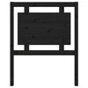 vidaXL gultas galvgalis, melns, 80,5x4x100 cm, priedes masīvkoks