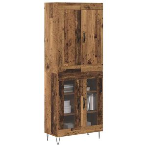 vidaXL Augstais skapītis Vecs koks 69,5 x 34 x 180 cm