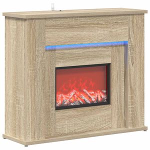 vidaXL Kamīns ar LED lenti Sonoma 63 x 20 x 54,5 cm Inženierijas koks