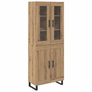 vidaXL Augstais skapītis 2 pcs Artisānā ozols Inženierijas koks