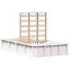 vidaXL Gultas rāmis Balts 75 x 190 cm Ciets priedes koks