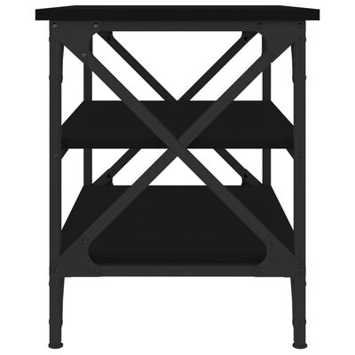 vidaXL galdiņš, melns, 55x38x45 cm, inženierijas koks