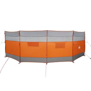 vidaXL kempinga vēja aizsargs, pelēks, oranžs, 510x153 cm, ūdensdro&scaron;s