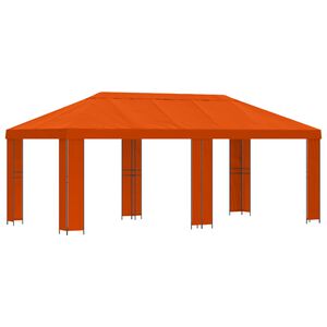 vidaXL Dārza Paviljons 6 x 3 m Oranža Poliesters un tērauds 190 gsm