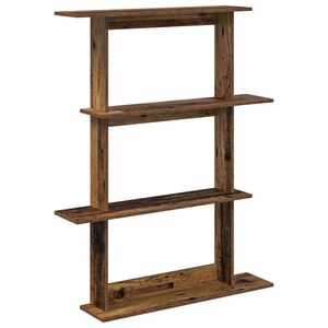 vidaXL Sienas plaukts Vecs koks 100 x 20 x 126 cm Inženierijas koks