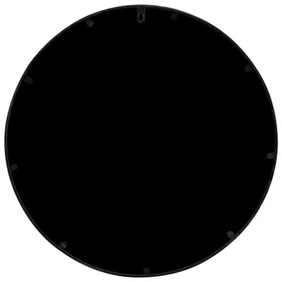 vidaXL spogulis, melns, 60x3 cm, dzelzs, apaļš, izmantošanai telpās