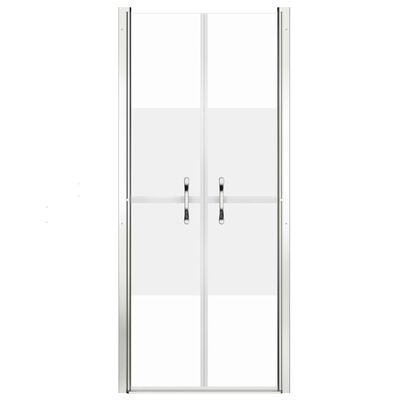 vidaXL dušas durvis, 101x190 cm, ESG, pusmatētas