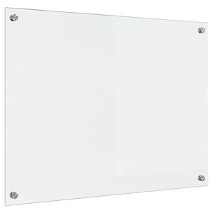 vidaXL Virtuves aizsargpanelis Caurspīdīgs 80 x 60 cm rūdīts stikls