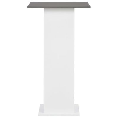 vidaXL bāra galds, 60x60x110 cm, balts un antracītpelēks