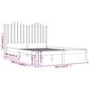 vidaXL gultas rāmis, priedes masīvkoks, 180x200 cm, divvietīgs
