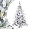 vidaXL Mākslīgā Saliekamā Ziemassvētku Egle su 300 LED Balts 180 cm