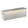 vidaXL Dārza puķu kaste ar LED Sudraba 30 x 100 x 30 cm