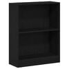 vidaXL Grāmatplaukts 60 x 24 x 76 cm Inženierijas koks Melns ozolkoks