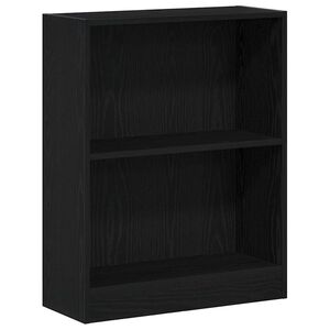 vidaXL Grāmatplaukts 60 x 24 x 76 cm Inženierijas koks Melns ozolkoks
