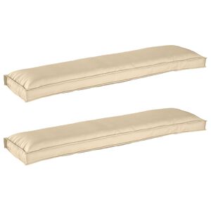 vidaXL Kastī&scaron;u spilvenu komplekts 2 pcs Bē&scaron;a 150 x 40 x 8 cm