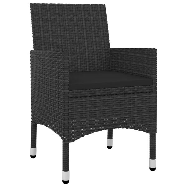 vidaXL 9-daļīgs dārza mēbeļu komplekts, PE rotangpalma un stikls