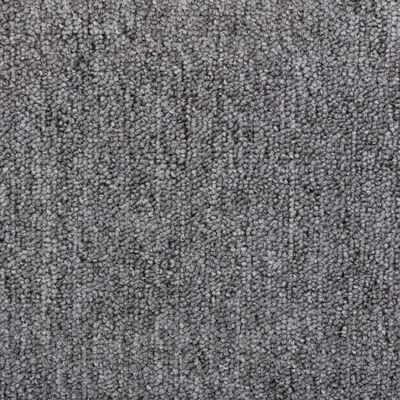 vidaXL kāpņu paklāji, 15 gab., tumši pelēki, 65x24x4 cm