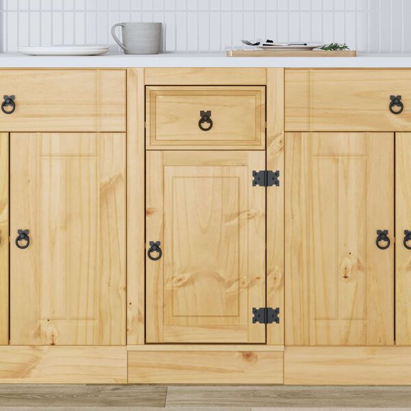 vidaXL Plakans ar atvilktni Medus 40 x 46 x 81,5 cm Ciets priedes koks