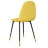 vidaXL virtuves krēsli, 2 gab., sinepju dzeltens audums