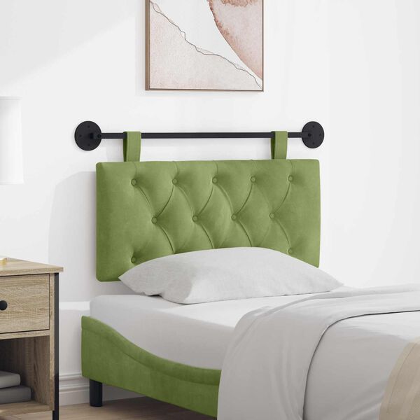 vidaXL Karājo&scaron;s galvgalis Gai&scaron;i zaļa 100 x 55 x 7 cm Samts