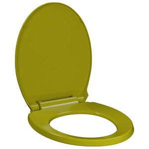 vidaXL tualetes poda vāks, lēnās aizvēr&scaron;anas funkcija, ovāls, zaļ&scaron;