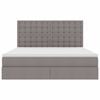 vidaXL Gulta ar uzglabā&scaron;anas vietu un matraci Pelēkbrūna 180 x 200 cm