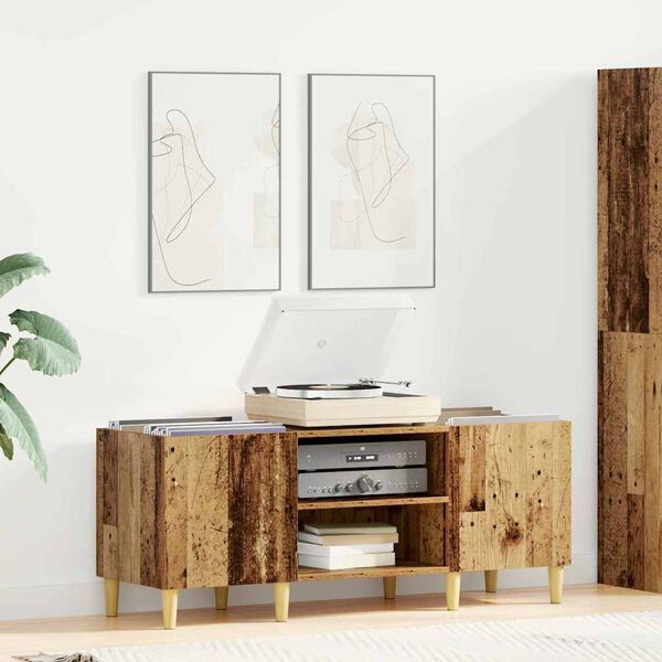 vidaXL Pla&scaron;u skapis Vecs koks 121 x 38 x 48 cm Inženierijas koks