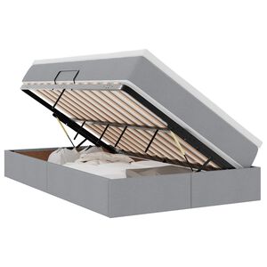 vidaXL Gulta ar uzglabā&scaron;anas vietu un matraci ar matraci Gai&scaron;i pelēks