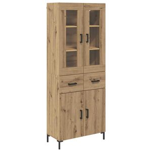 vidaXL Augstais skapītis 2 pcs Artisānā ozols 69,5 x 34 x 180 cm