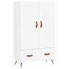 vidaXL augstais skapītis, balts, 69,5x31x115 cm, inženierijas koks