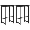 vidaXL Bāra krēsls 2 pcs Melns ozols 40 x 32 x 74 cm Inženierijas koks