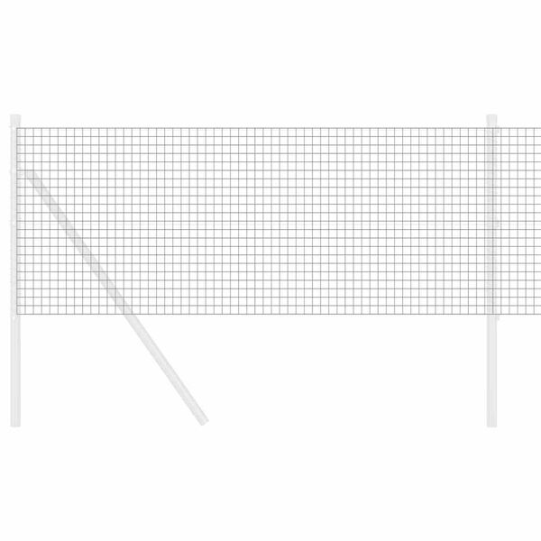 vidaXL Metinātās stieples žogs Pelēka 0.5 x 100 m