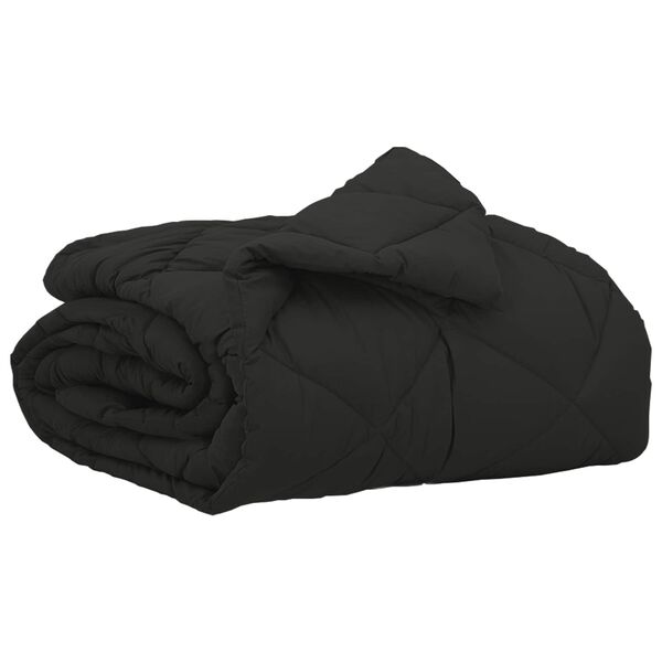 vidaXL Vasaras segas Melns 200 x 135 cm Mikro&scaron;ķiedra