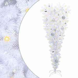 vidaXL Mākslīgā Ziemassvētku eglīte Balts 120 cm PVC un tērauds