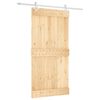 vidaXL Slīdo&scaron;ās durvis Dabisks un balts 100 x 210 cm