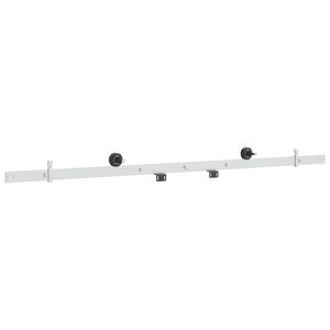 vidaXL Bīdāmo durvju furnitūras komplekts 152,4 cm Tērauds Balts