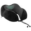 vidaXL Ceļojuma kakla spilvens Melns Atmiņas putas 27 x 26 x 14 cm