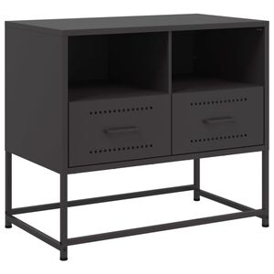 vidaXL TV skapītis, melns, 68,5x39x60,5 cm, tērauds