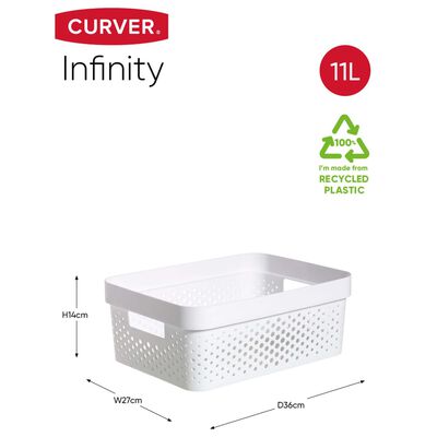 427238 Curver "Infinity" Storage Box Set 4 pcs with Lid 11L+17L White