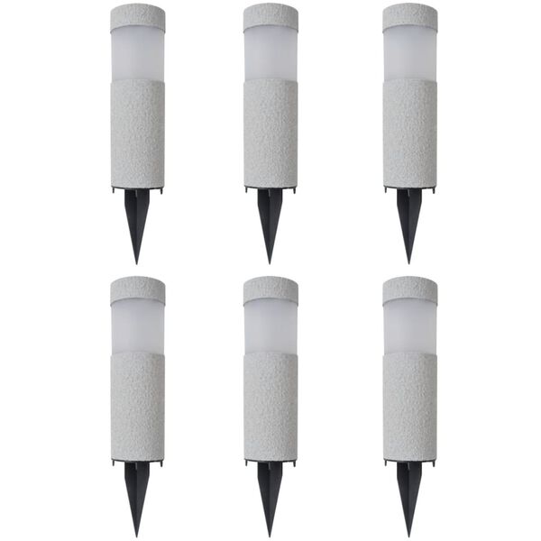 Dārza Lampas ar Saules Baterijām 6 gab ar Pīķi 6,4 x 21 cm