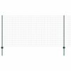 vidaXL Eiropas žogs ar stabu 10 x 1,2 m PVC pārklāts tērauds Zaļa